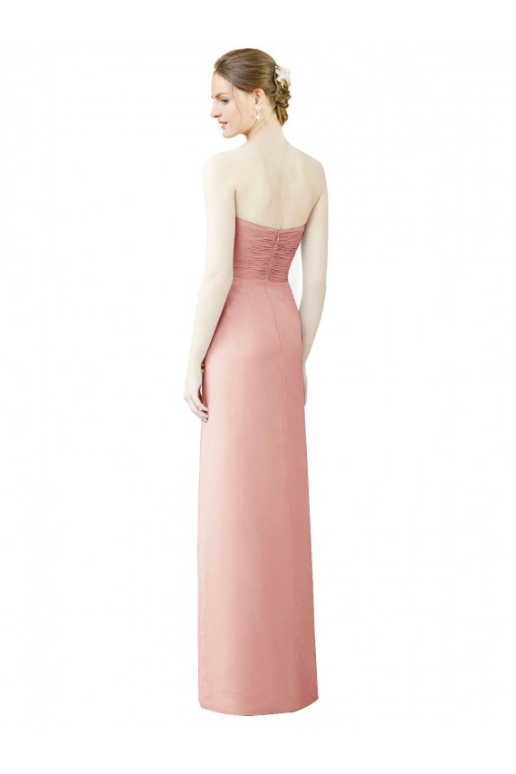 Strapless Sweetheart Long Chiffon Wrap Bridesmaid Dress Brisbane