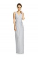 Draped V-Neck Cocktail Length Chiffon Bridesmaid Dress Brisbane