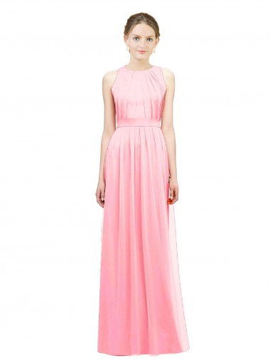 Sleek Halter Neck Chiffon Bridesmaid Dress  Brisbane