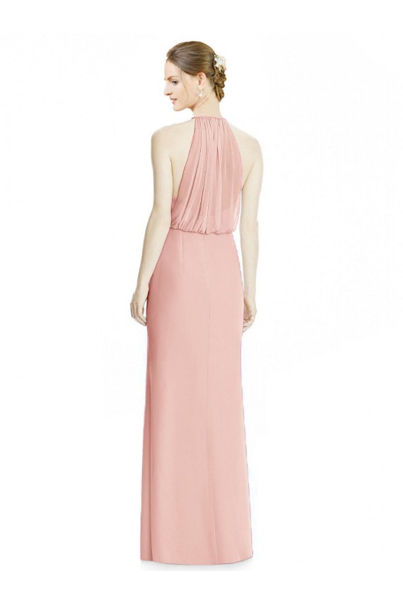 Halter Neck Trumpet Chiffon Bridesmaid Dress Brisbane