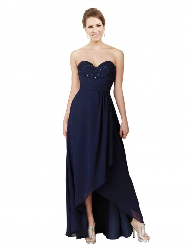 Sweetheart Neckline Beaded Lace and Chiffon Bridesmaid Dress Brisbane