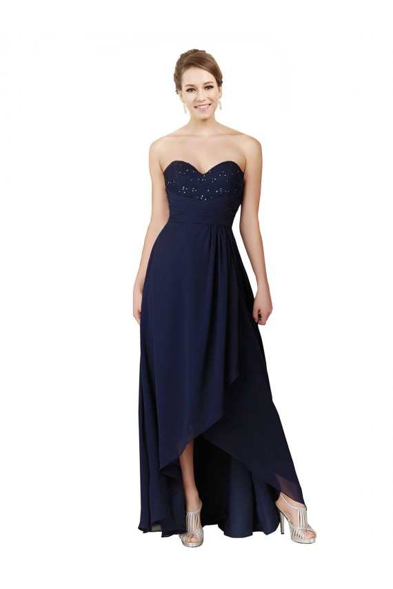Sweetheart Neckline Beaded Lace and Chiffon Bridesmaid Dress Brisbane