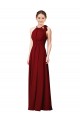 Luxe Chiffon Bridesmaid Dress with Open Slit In the Back Brisbane