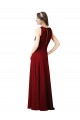 Luxe Chiffon Bridesmaid Dress with Open Slit In the Back Brisbane
