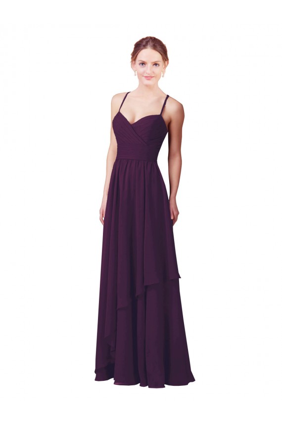 Roman Style Luxe Chiffon Bridesmaid Dress Brisbane