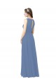 Luxe Chiffon Bridesmaid Dress with Illusion and Sweetheart Neckline Brisbane