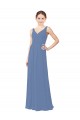 Draped V-Neck Luxe Chiffon Bridesmaid Dress Brisbane