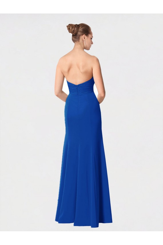 Full Length Sweetheart Chiffon Bridesmaid Dress with Ruched Bodice Brisbane