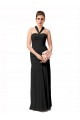 Long Halter Chiffon Bridesmaid Dress with Dropped Waist Brisbane