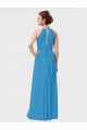 High Low Long Halter Keyhole Chiffon Bridesmaid Dress Brisbane