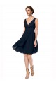 Short Knee Length Criss Cross Draped Chiffon Cocktail Bridesmaid Dress Brisbane