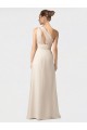 One Shoulder Full Length Chiffon Bridesmaid Dress with Shirred Bodice Brisbane