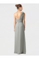Sheer One Shoulder Chiffon A-Line Bridesmaid Dress with Slit Brisbane