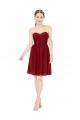 Short Sweetheart Knee Length Chiffon Cocktail Bridesmaid Dress with Open Back Brisbane