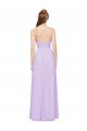 Strapless Mermaid Chiffon Bridesmaid Dress WITH High Side Slit and Ruffles Brisbane