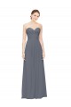Twisted Waist Pleats Sweetheart Long Chiffon Bridesmaid Dress Brisbane