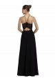 Lace Halter Neckline Chiffon A-Line Bridesmaid Dress with Sheer Back Brisbane