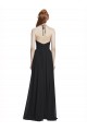 Halter Chiffon Bridesmaid Dress with V-Neckline and Criss Cross Waist Brisbane