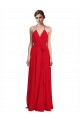 V-Neck Spaghetti Halter Strap Chiffon Bridesmaid Dress Brisbane