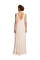 High Neck Chiffon Bridesmaid Dress with Deep V-Back and Cascading Skirt Brisbane
