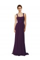 Full Length Chiffon Bridesmaid Dress with Spaghetti Straps Brisbane