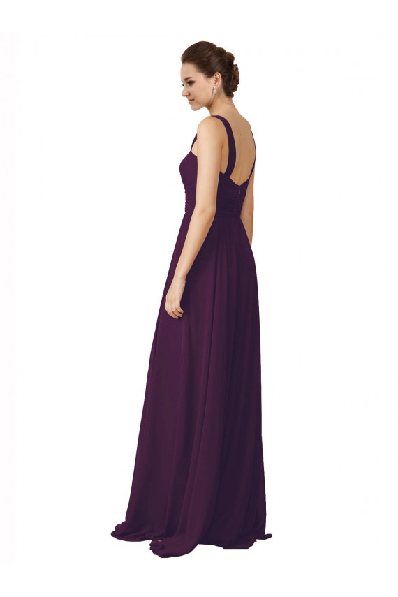 Full Length Chiffon Bridesmaid Dress with Spaghetti Straps Brisbane