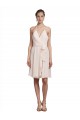 Short Knee Length Wrap Chiffon Halter Bridesmaids Dress Brisbane