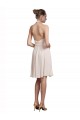Short Knee Length Wrap Chiffon Halter Bridesmaids Dress Brisbane