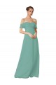 Hand-Ruched Chiffon Bridesmaid Dress with Flutter Sleeves Brisbane