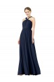 High V-Neck Floor Length Chiffon Bridesmaid Dress Brisbane