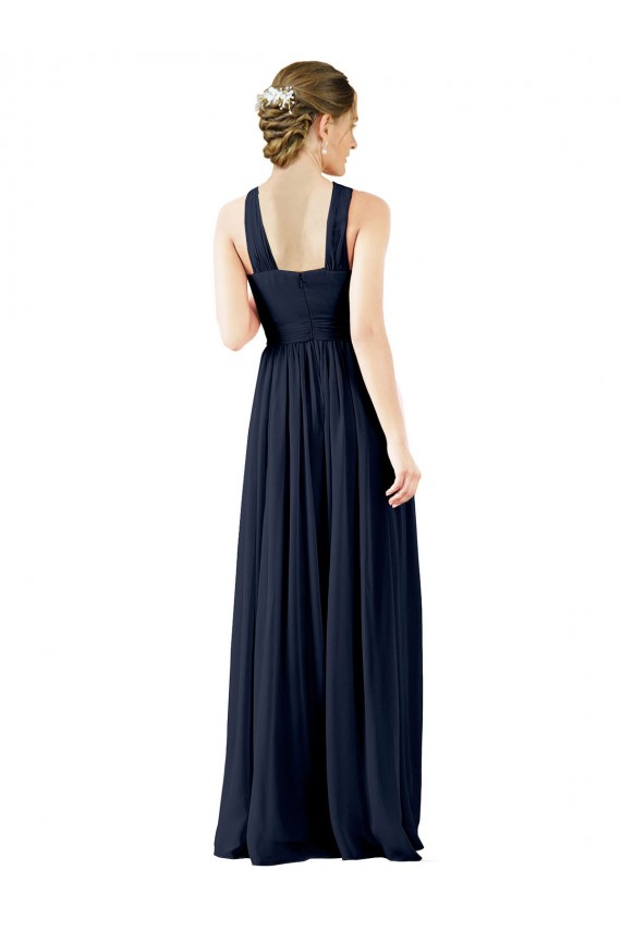 High V-Neck Floor Length Chiffon Bridesmaid Dress Brisbane