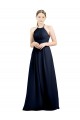 Halter High Neck Long Chiffon Bridesmaid Dress with Open Back Brisbane