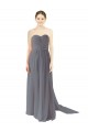 Long Chiffon Bridesmaid Dress with Sweetheart Neckline and Flowing Back Brisbane