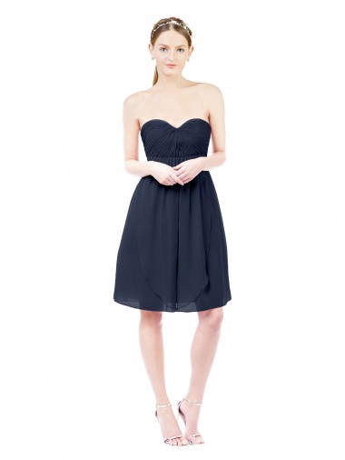 Sweetheart Cocktail Knee Length Chiffon Cocktail Bridesmaid Dress Open Back Brisbane
