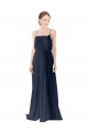 Spaghetti Straps Open Back Long Chiffon Bridesmaid Dress Brisbane