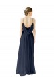 Spaghetti Straps Open Back Long Chiffon Bridesmaid Dress Brisbane