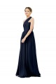 Draped One Shoulder Strapless Chiffon Bridesmaid Dress Brisbane
