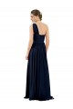 Draped One Shoulder Strapless Chiffon Bridesmaid Dress Brisbane