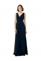 Chiffon Sleeveless Bridesmaid Dress with V Front and Back Brisbane