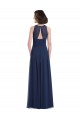 Chiffon High Neck Sleeveless Bridesmaid Dress with Pleats Brisbane