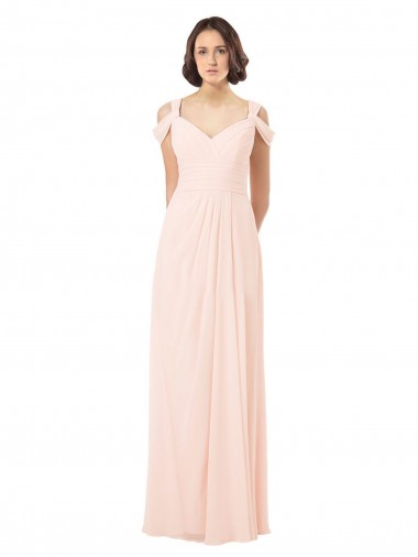 Chiffon Sweetheart Bridesmaid Dress with An Illusion Overlay Brisbane