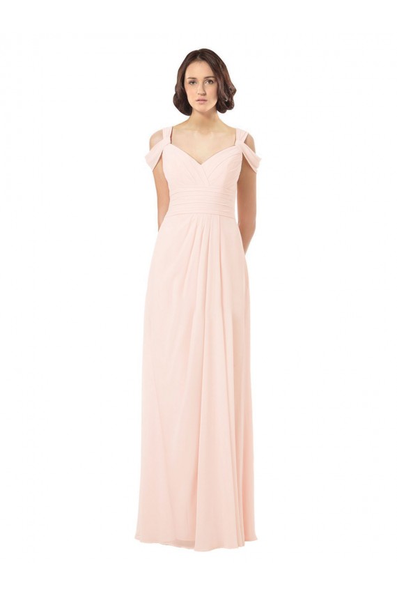 Chiffon Sweetheart Bridesmaid Dress with An Illusion Overlay Brisbane