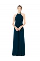 Spaghetti Strap Long Chiffon Halter A-Line Bridesmaid Dress Brisbane