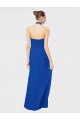 Sleeveless Long Chiffon Empire Gown with Pleated Halter Straps Brisbane