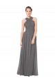 Long Chiffon Halter Bridesmaid Dress Keyhole Back Brisbane