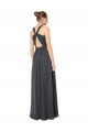 Long Chiffon Halter Bridesmaid Dress Keyhole Back Brisbane