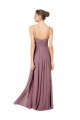 V-Neck Spaghetti Strap Open Back Long Chiffon Bridesmaid Dress Brisbane