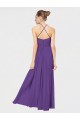 Long Chiffon Spaghetti Strap Halter Bridesmaid Dress Brisbane