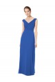 Long Chiffon Strapless Bridesmaid Dress with Wide Front and Back V-Neckline Brisbane