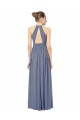 Long Chiffon High-Neck Sleeveless Bridesmaid Dress Brisbane